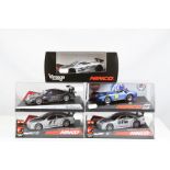 Five cased Ninco slot cars to include 91018 AC Cobra NSCC 2012, 50568 McLaren F1 GTR (Vintage),