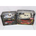 Four boxed 1/18 diecast models to include Schuco 00037 Mercedes Benz 170V, Solido Prestige 8008 Ford