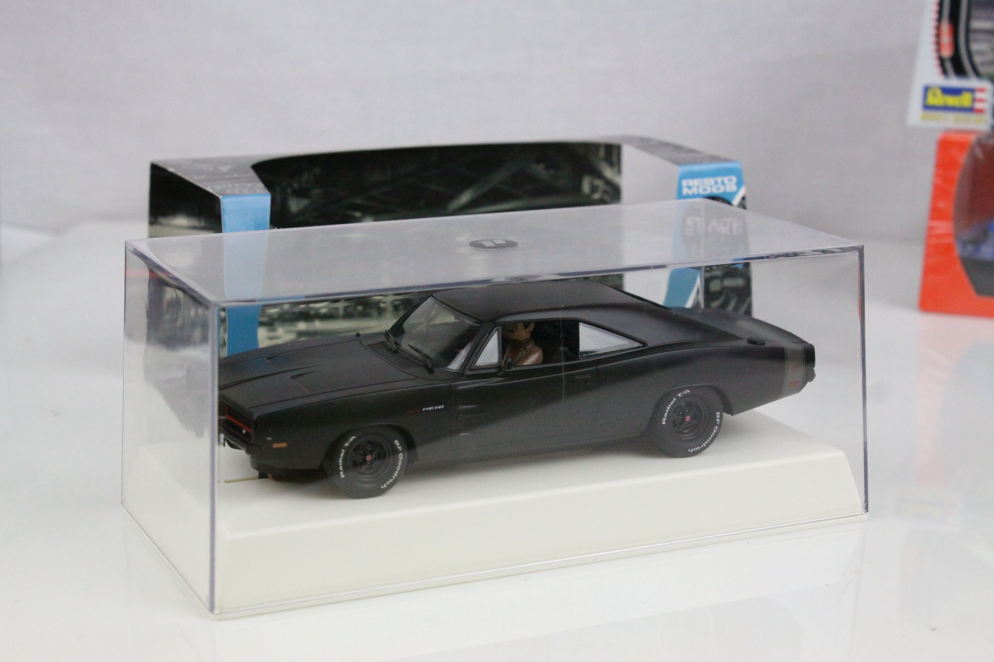 Four cased slot cars to include Special Edn Pioneer Street Muscles Dodge Charger, Revell Jaguar E- - Image 11 of 36