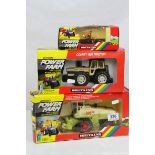 Three boxed Britains Power Farm models to include 9323 Class Self-Propelled Forage Harvester, 9324