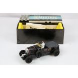 Boxed Triang Scalextric MM/C64 Bentley slot car in black, with driver, correct colour spot to box,