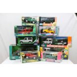 10 boxed diecast model vehicles to include 5 x Halsall Land Rover Defender, Defender & Trailer, 1:24