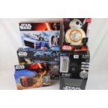 Star Wars - Five boxed Star Wars vehicle and figure sets to include 3 x Disney Hasbro The Force