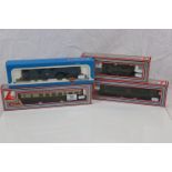 Four boxed OO gauge locomotives to include 3 x Lima (205135MWG Sharpshooter, 205117MWG GWR0-6-0 &
