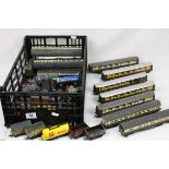 Collection of 55 OO gauge items of rolling stock to include Bachmann, Dapol, Hornby, Mainline etc