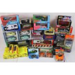 Collection of approximately 50 boxed and carded diecast models to include 3 x Corgi Thunderbirds,