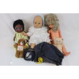 Five vintage dolls and soft toys circa 1970s