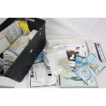 Large quantity of boxed/bagged and unopened model plane kit parts and accessories to include Falcon,
