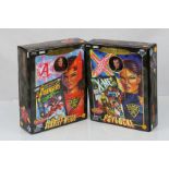 Two boxed ToyBiz Marvel Divas Famous Cover Series figures to include Avengers Scarlet Witch and X