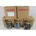 Shop Stock - Five trade boxes containing a total of 30 Mattel Batman v Superman figures to include 2