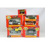 Six boxed 1:32 Britains Authentic Farm Models to include 09484 Freelander with soft top, 09595
