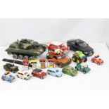 13 Diecast and tin plate models to include 3 x Dinky Mini models, Corgi BMC Mini Cooper S,