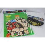 Two carded and unopened original WWF Wrestling items to include Swim Bag & Belt Bag