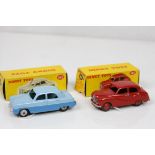 Two boxed Dinky diecast models to include 162 Ford Zephyr in two tone blue with grey hubs (vg with