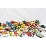 Quantity of vintage play worn diecast & tin plate models to mainly feature Matchbox examples,