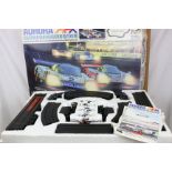 Boxed Tomy Aurora Jaguar Challenge with all four slot cars