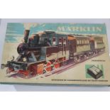 Boxed Marklin HO gauge 2943 electric train set appearing complete with locomotive and rolling