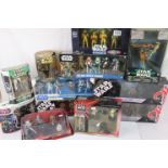 Star Wars - 11 boxed Star Wars figure sets to include Hasbro Republic Elite Forces Madalorians &