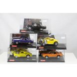 Five cased Carrera Evolution slot cars to include ltd edn 25489 Ford Thunderbird '56 Gothbird, 27267