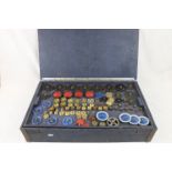 Wooden box of assorted Meccano