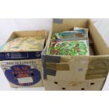 Large collection of vintage jigsaw puzzles to include wooden examples, Victory, sealed etc (two