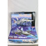 Two boxed 1:32 model aviation kits to include Academy 12103 F/A-18D Hornet Night Attack and
