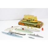 Boxed Dinky 675 Motor Patrol Boat (diecast vg, discolouring to box window and some wear) plus 6