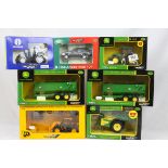 Seven boxed Britains and Britains ERTL diecast farming models to include 40609 John Deere 12 Ton