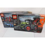 Two boxed Lego Technic sets to include 42054 Claas Xerion 5000 Trac VC and 42098 Car Transporter,