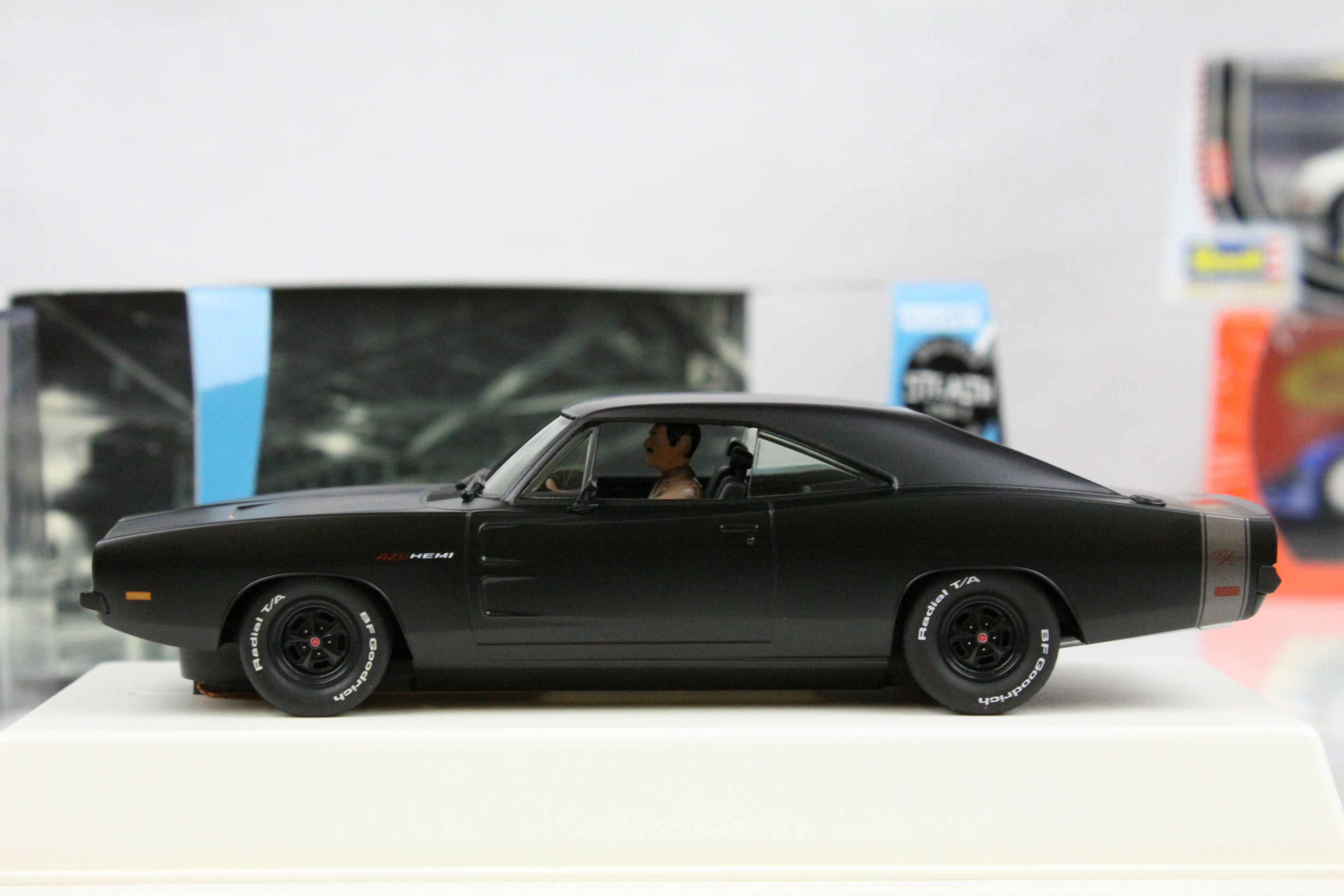 Four cased slot cars to include Special Edn Pioneer Street Muscles Dodge Charger, Revell Jaguar E- - Image 13 of 36