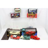 Collection of boxed and unboxed model vehicles to include Solido Prestige 8056 Ford Pompiers 1936,