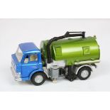 Dinky Johnson Road Sweeper diecast model with scarce blue cab, diecast vg with paint loss to roof