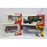 Four boxed Corgi 1:50 diecast models to include Rigid Tippers CC11804 DAF 85 Aggregate Tipper Hanson