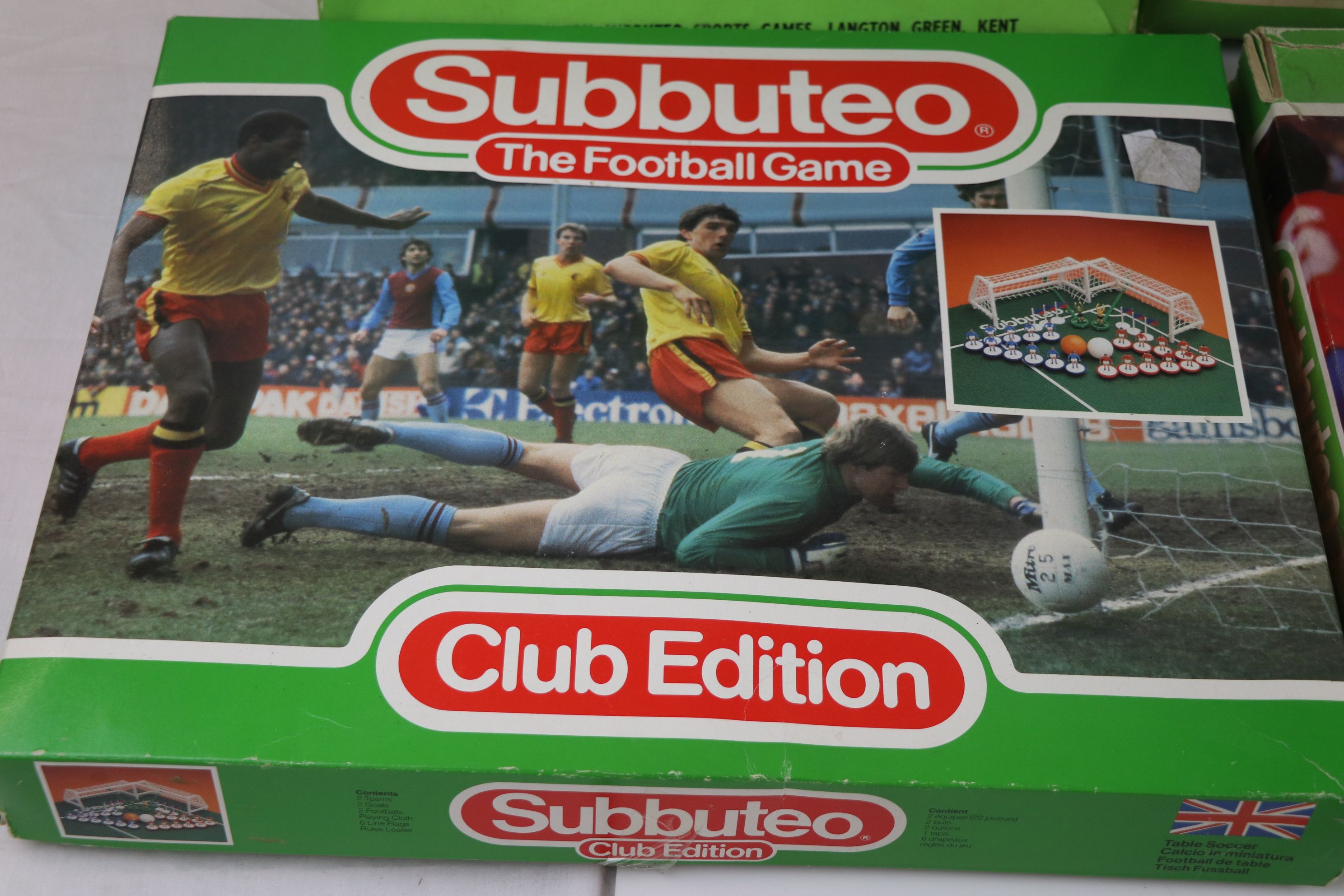 Four 1970s/80s boxed Subbuteo starter sets, all play worn with some damage - Image 4 of 6