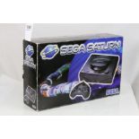 Retro Gaming - Boxed Sega Saturn gaming console to include console, controller, power lead and TV