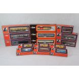15 Boxed Lima OO gauge items of rolling stock to include coaches, vans and wagons