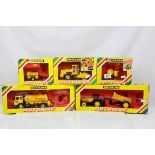 Five boxed Britains Autoway diecast models to include 9817 Petrol Tanker (no figure), 9843 Winget