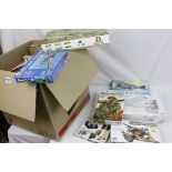 A collection of 20 x boxed plastic model kits to include Boeing F4B-4, Spruce Goose, Rambo Attack