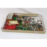 A collection of mainly Britains vintage farm accessories to include Carts, Kennels, Fencing and