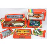 Seven boxed Britains farming model accessories to include 9537 Superspray Tanker, 9552 Folding