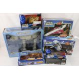 Star Wars - Six boxed Star Wars vehicle/playsets to include Galoob Episode 1 Electronic Action Fleet