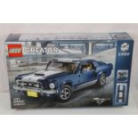 Lego - Boxed Lego Creator Expert 10265 Ford Mustang set, previously built, bricks split into bags,