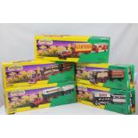 Five boxed Corgi The Showmans Range diecast models to include 21701 John Codona's Pleasure Fairs,