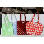 Collection of Four Cath Kidston Spotted Bags, various colours