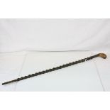 Antique brussel sprout stem walking stick