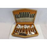 Mid 20th century Canteen of Cutlery. Kings Pattern, Smith Seymour Ltd, Sheffield, 52 pieces together