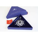 Swarovski crystal star christmas ornament 2002 in original box.