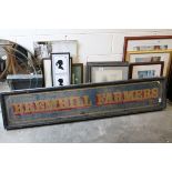 Painted Wooden Pub Sign ' Bremhill Farmers ' 167cms x 35cms