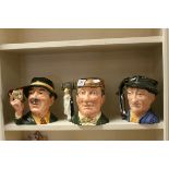 Collection of three Royal Doulton Toby jugs to include The Auctioneer, The Antique Dealer and The
