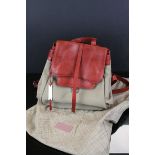 Radley Heissen and Red Leather Rucksack with Metal Tag, 32cms high, with Radley Dust Bag